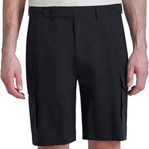 Karl Lagerfeld Stretch Nylon Cargo Shorts, Size 36, Inseam 9.5, Black